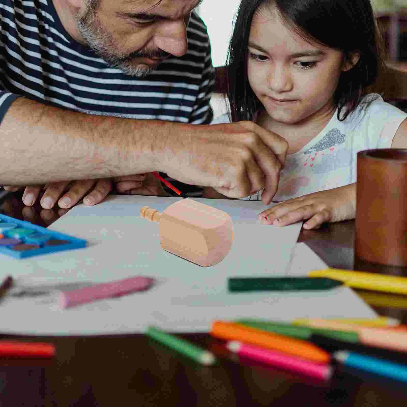 4 шт. украшение для Хануки Dreidel деревянная доска игра из бисера пустая краска ваша