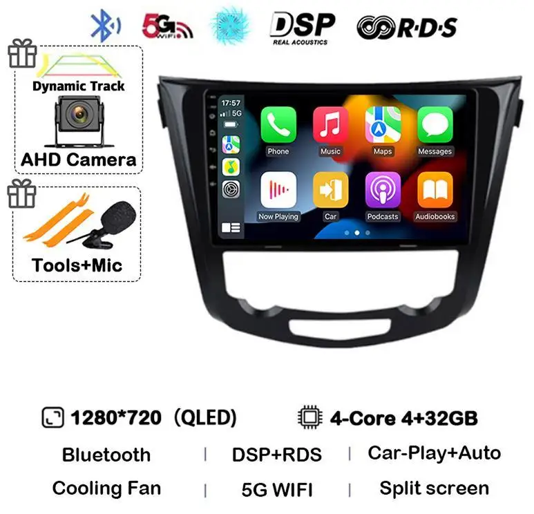 

Автомобильный радиоплеер Android15 для Nissan Qashqai J11 X-Trail Xtrail T32 Rogue Dualis 2013-2021, поддержка OEM BOSE 360 Auto Carpaly 4G