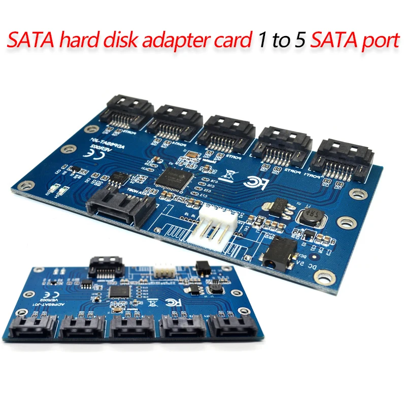 

Sata 3.0 1 To 5 Expansion Card Hard Disk Adapter Card Computer Motherboard 6gbps Port Multiplier Supports PM Expansion Card