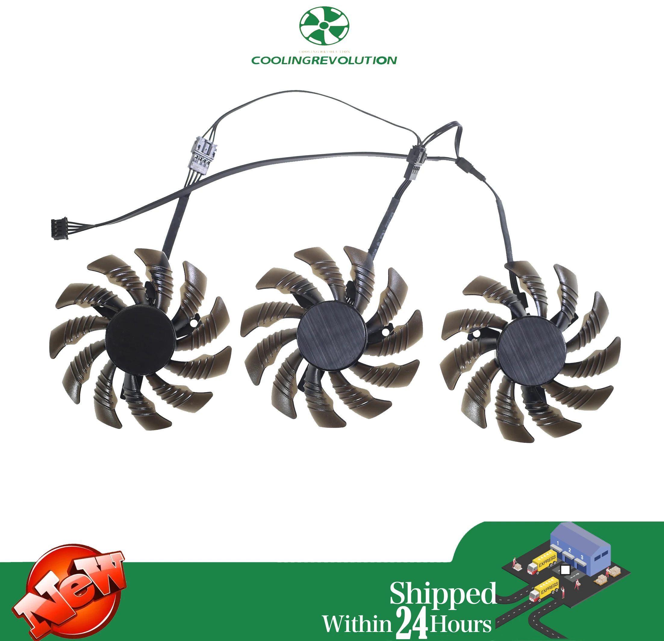 Графический вентилятор PLD08010S12HH T128010SU DC12 в GTX1060 GTX1070 GTX1080Ti 75 мм