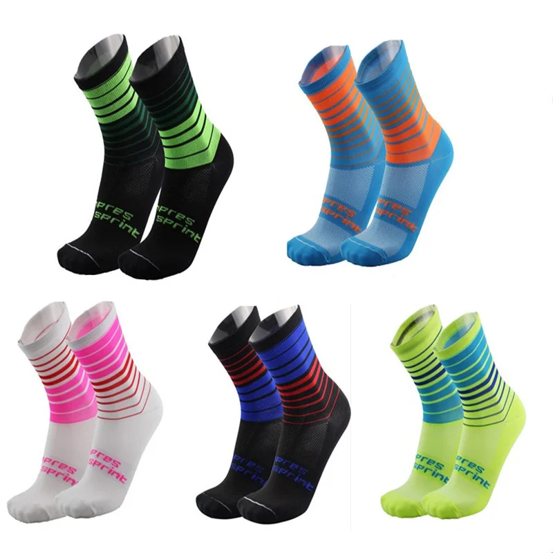 

2023 мужские велосипедные носки компрессионного принта, высокоэластичные мягкие спортивные носки, дышащие Компрессионные носки с дезодорир...