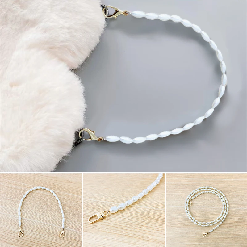 

Irregular Imitate Pearl Handbag Belt Mobile Phone Case Chain Bag Hand Chain Crossbody Geometric DIY Lanyard Strap Accessories