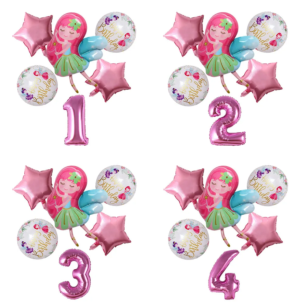 

Воздушные шары для девочек, комплект из 30 розовых шаров с цифрами для девочек, 1, 2, 3, 4, 5 вещей, украшение для вечеринки в честь Дня Рождения, 1 к...