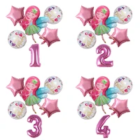 1set new little fairy girls balloons with 30inch pink number ballon girl 1 2 3 4 5st happy birthday party balloon set decortion