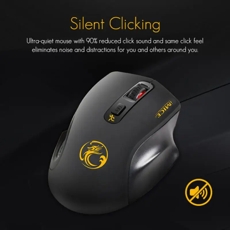 

Sound Silent Mouse USB Wireless Mouse 2000DPI USB 2.0 Receiver Optical Computer Mouse 2.4GHz Ergonomic Mice For Laptop PC