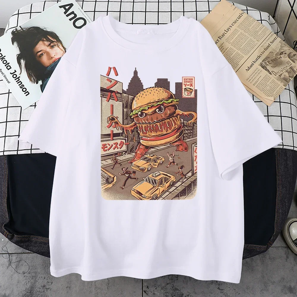 Ukiyo-e в японском стиле Burgerzilla Harajuku повседневная модная трендовая летняя мужская и