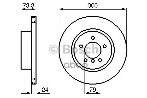 0 986 479 216_диск тормозной передний!\ BMW E90 320/325 1.6i/1.8i/2.0i/2.5xi/2.0d 05 Bosch арт. 0986479216 |