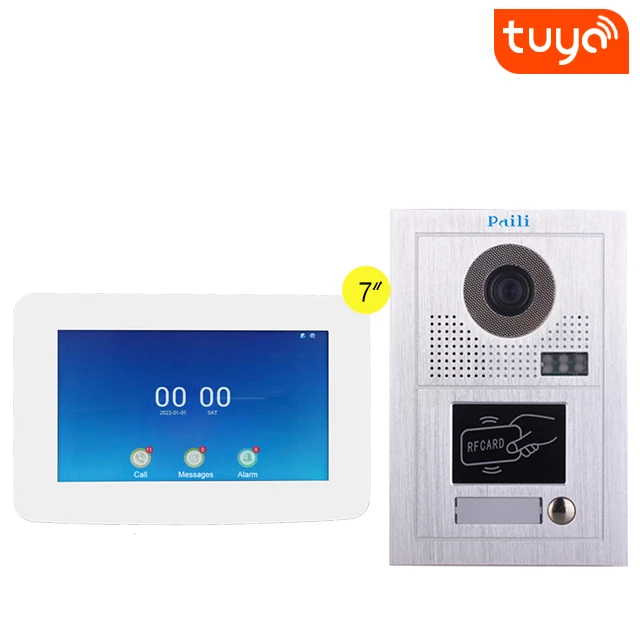 Best selling 7 inch Touch screen Wifi water proof Smart Tuya Intercom Video Door Phone Intercom Kit Video door phone enlarge