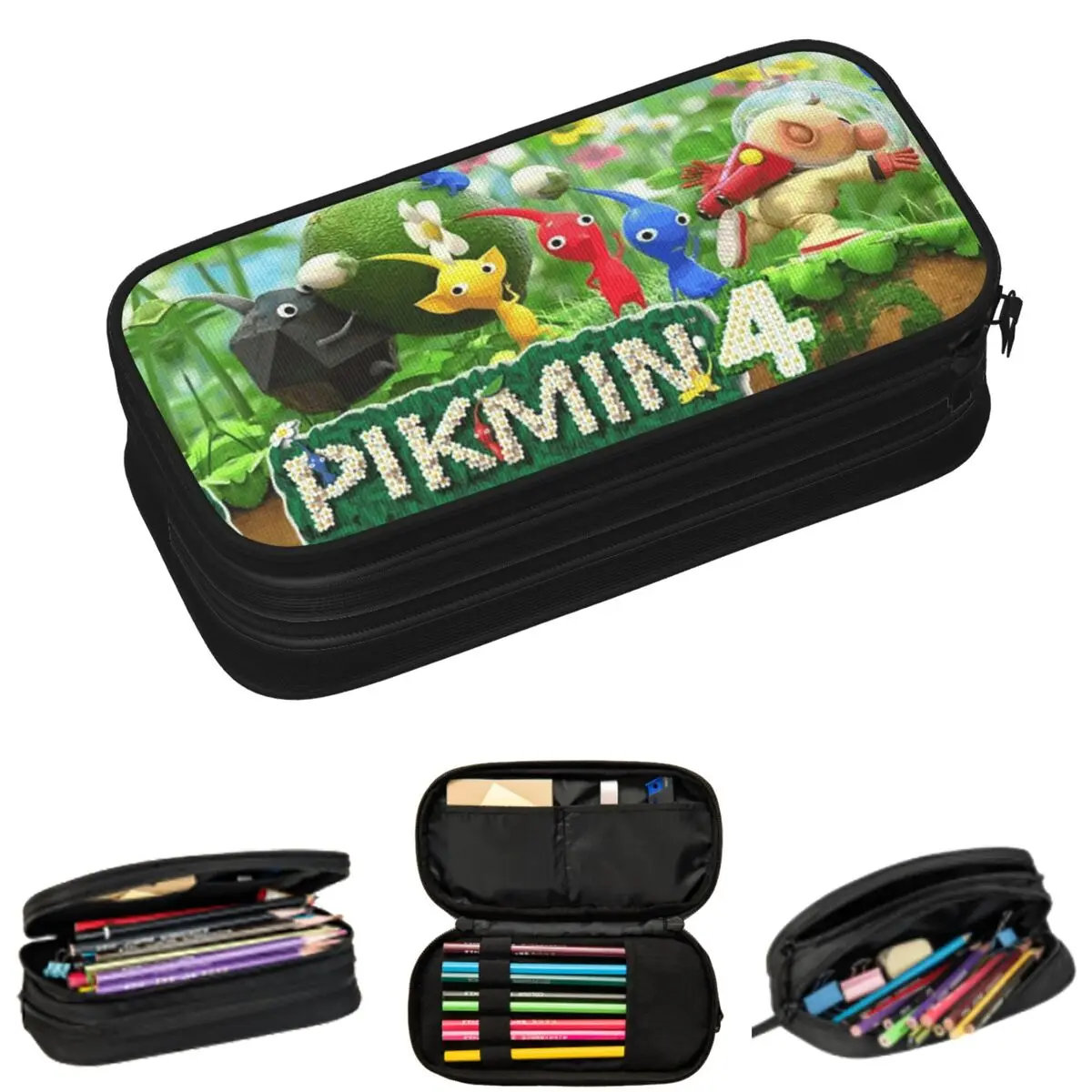 Фото Пеналы Pikmin 4 для подарков студентам, коробка для ручек, сумка для карандашей, пенал большой вместимости. №1