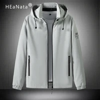 mens jacket trend spring and autumn removable hooded thin trench coat mens sports casual fashion jacket men 5xl clothing