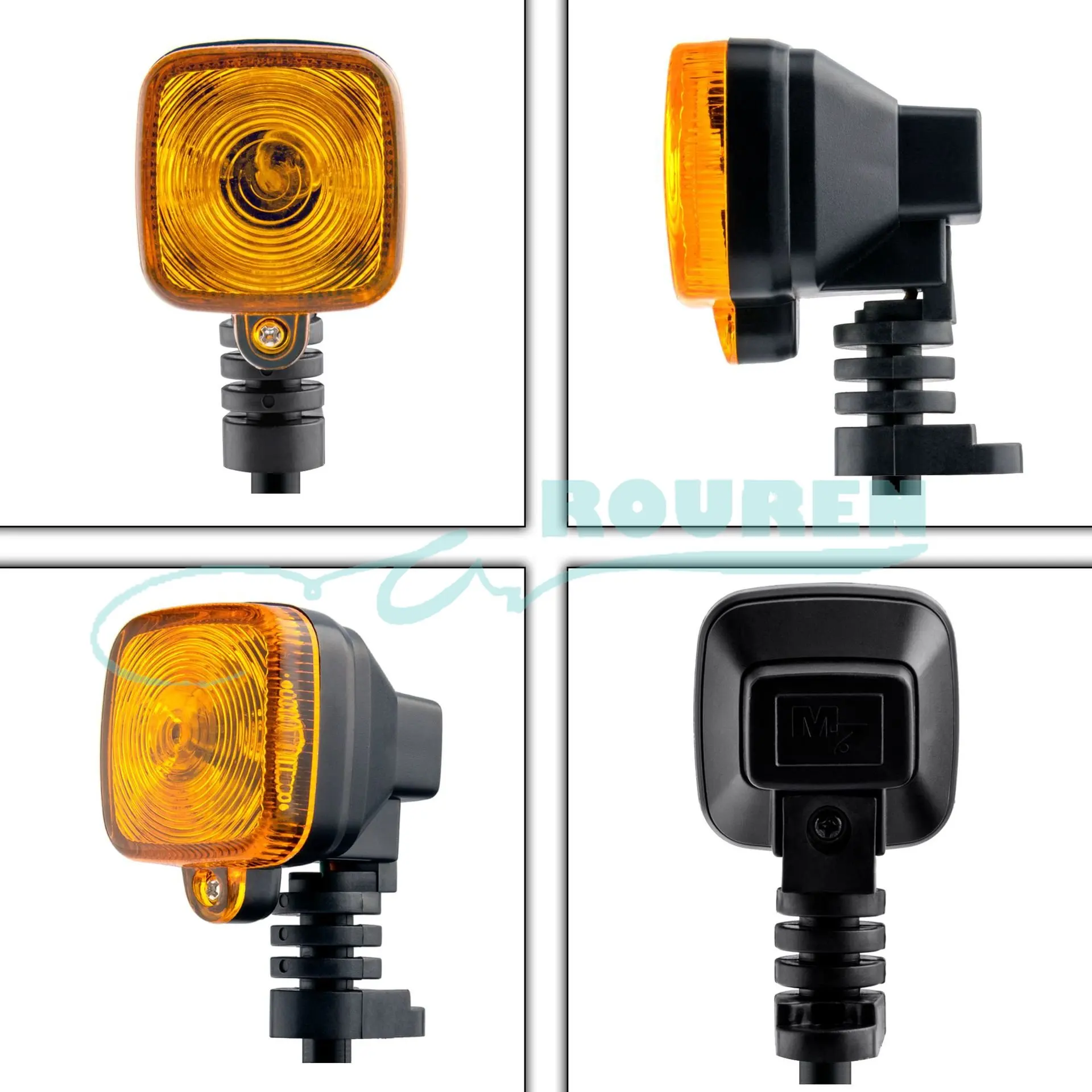 12V Motorcycle Universal Turn Signal Indicator Flashing Light Flasher Blinker Rear Halogen Square Lamp Modified Part Accessories