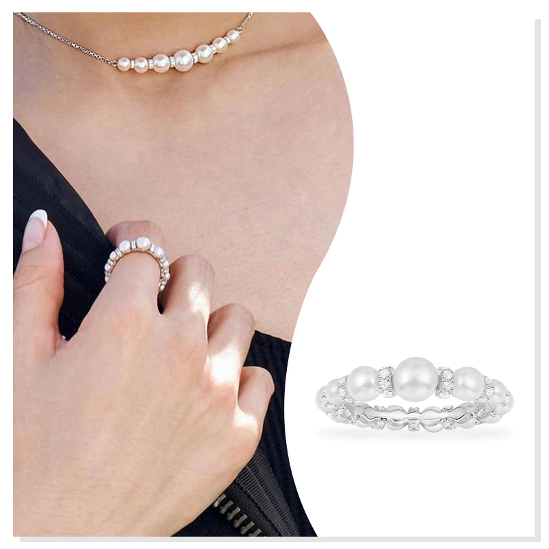 

925 Sterling Silver Zircon Ring Silver Gemstone Diamond Geometric 2022 New Valentine's Day Gift Luxury Fashion Original Boutique