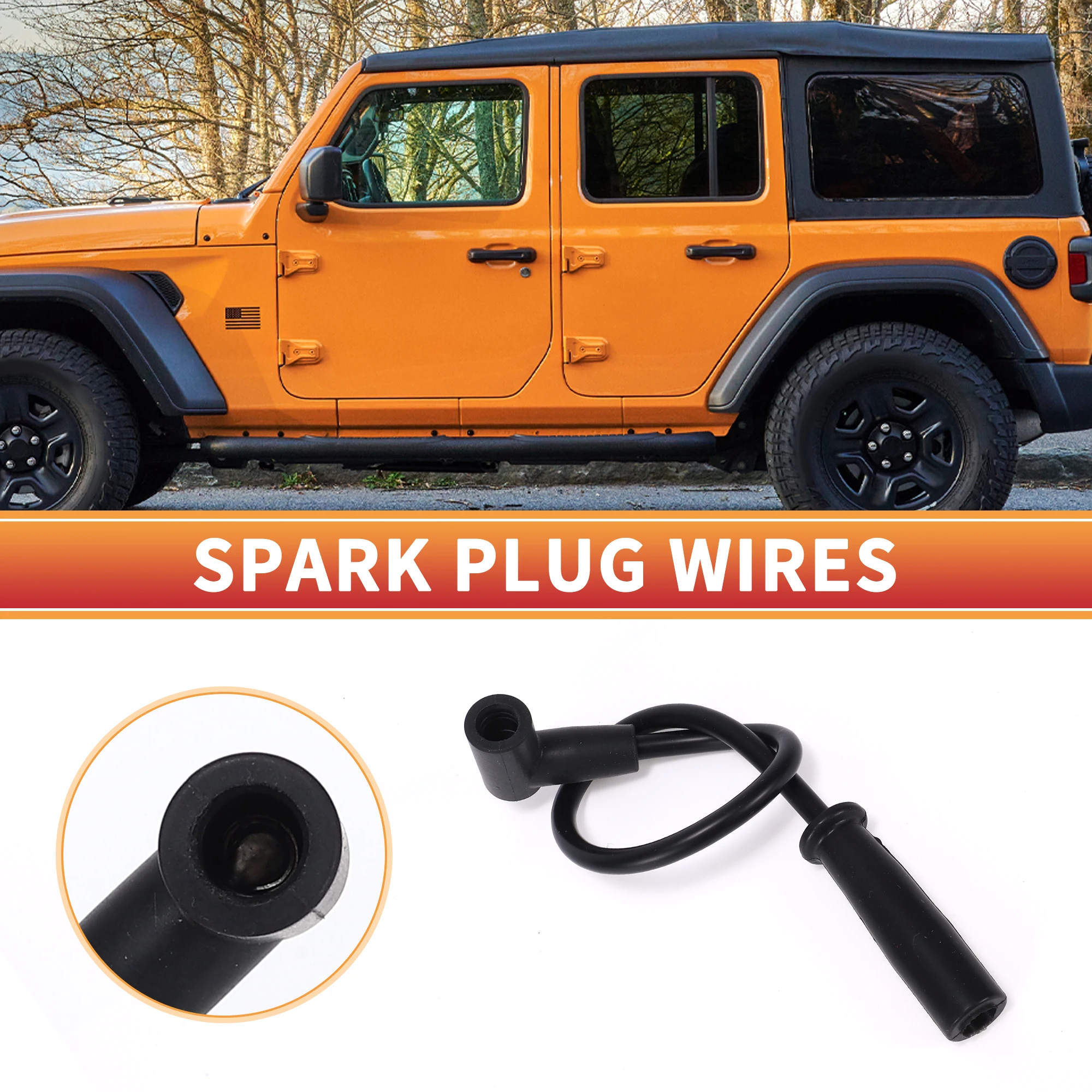 UXCELL 5 шт. Провод свечи зажигания Кабель катушки No. 5017058 АА для Dodge Dakota 96-02