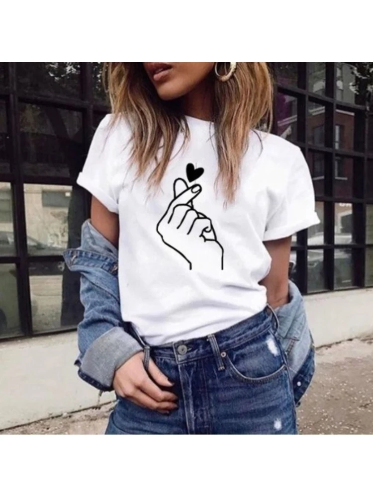 

Модная женская летняя повседневная футболка с надписью Love Gesture, белая черная футболка с коротким рукавом, топы Tumblr Grunge, белые футболки