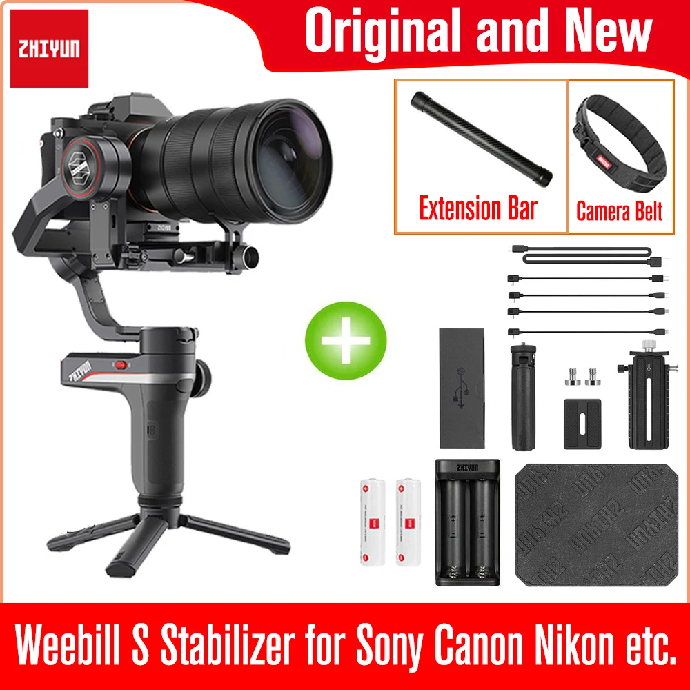 

Zhiyun Weebill S DSLR Gimbal Stabilizer for DSLR/Mirrorless Camera Sony A7M3 A7III A7R3 Nikon Z6 Z7 Panasonic GH5 GH5s Canon