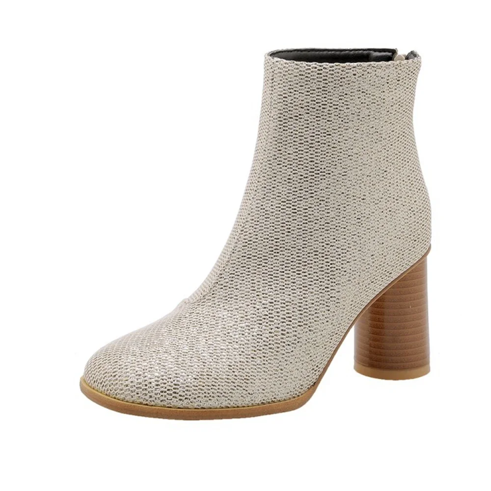 

Женские сапоги с круглым носком, на среднем каблуке 7,5 см