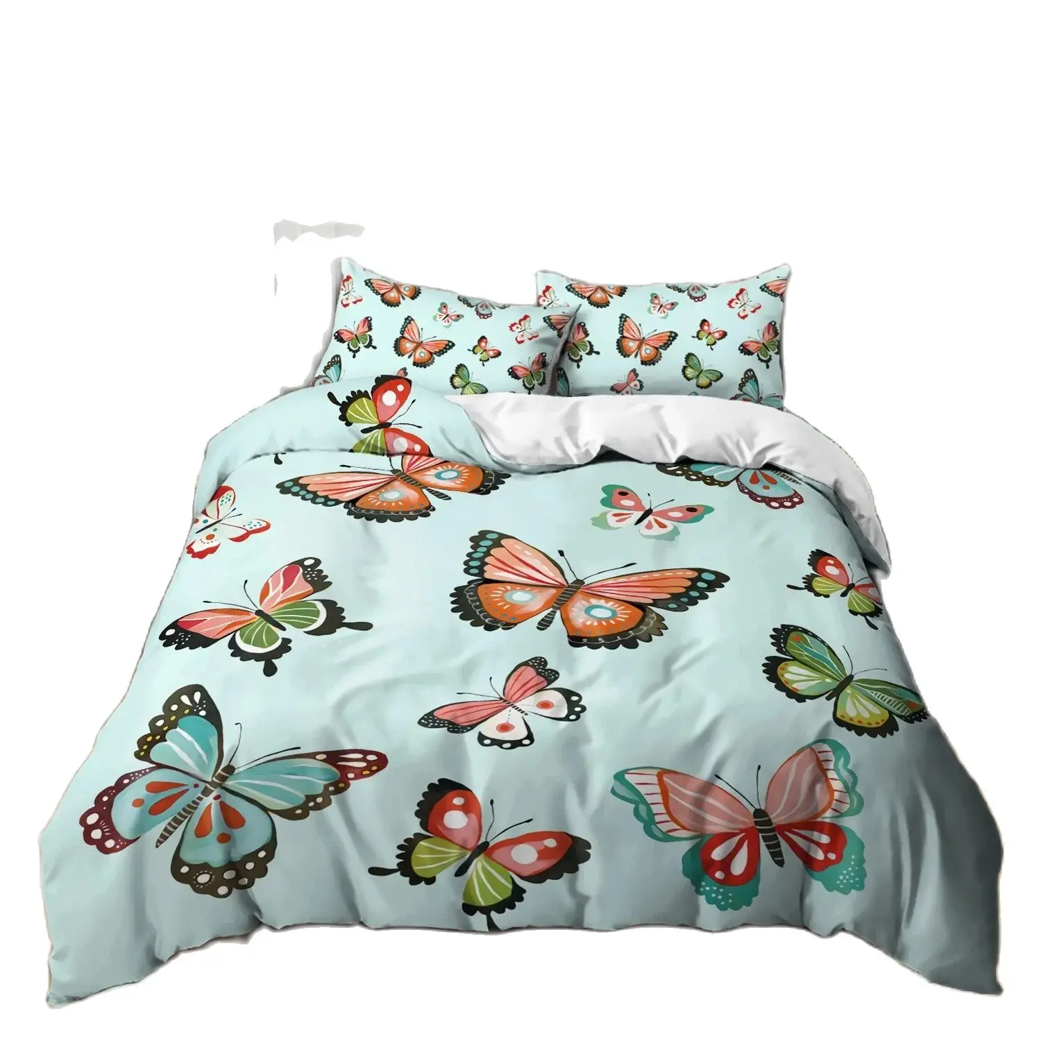 Комплект постельного белья с бабочками красочные бабочки 3D принты пододеяльник
