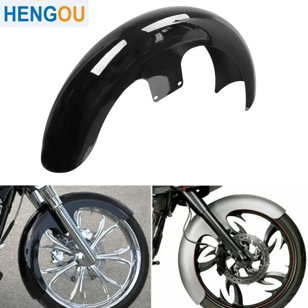 

Motorcycle Gloss Black 21" Wrap 5.5" Front Fender For Harley Touring Electra Glide Street Glide Road King Custom Baggers