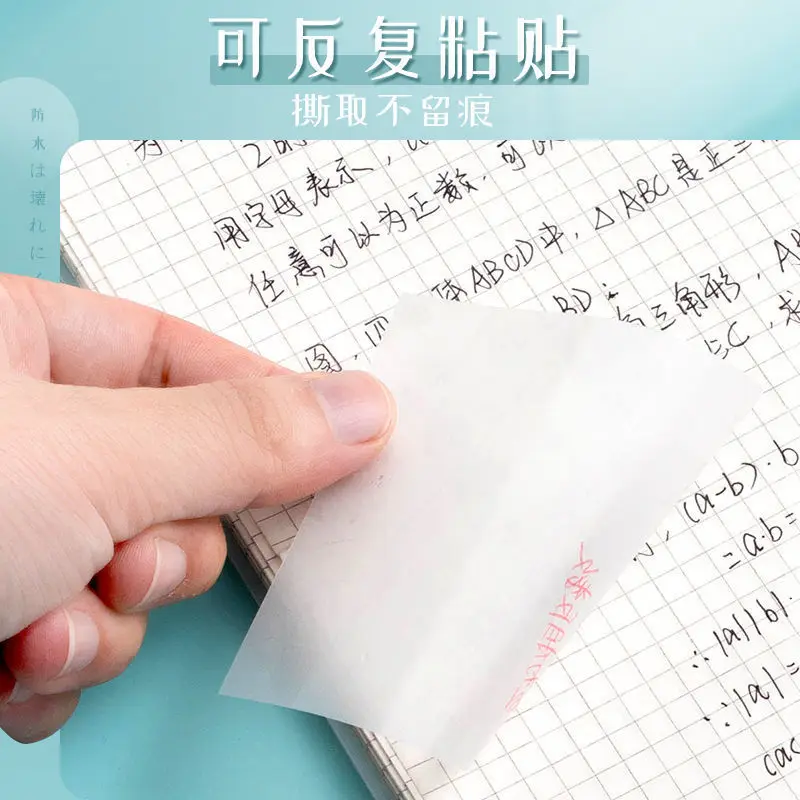 50 Sheets Transparent Memo Pad Sticky Notes Waterproof Self-Adhesive Notepad School Office Supplies Stationery |
