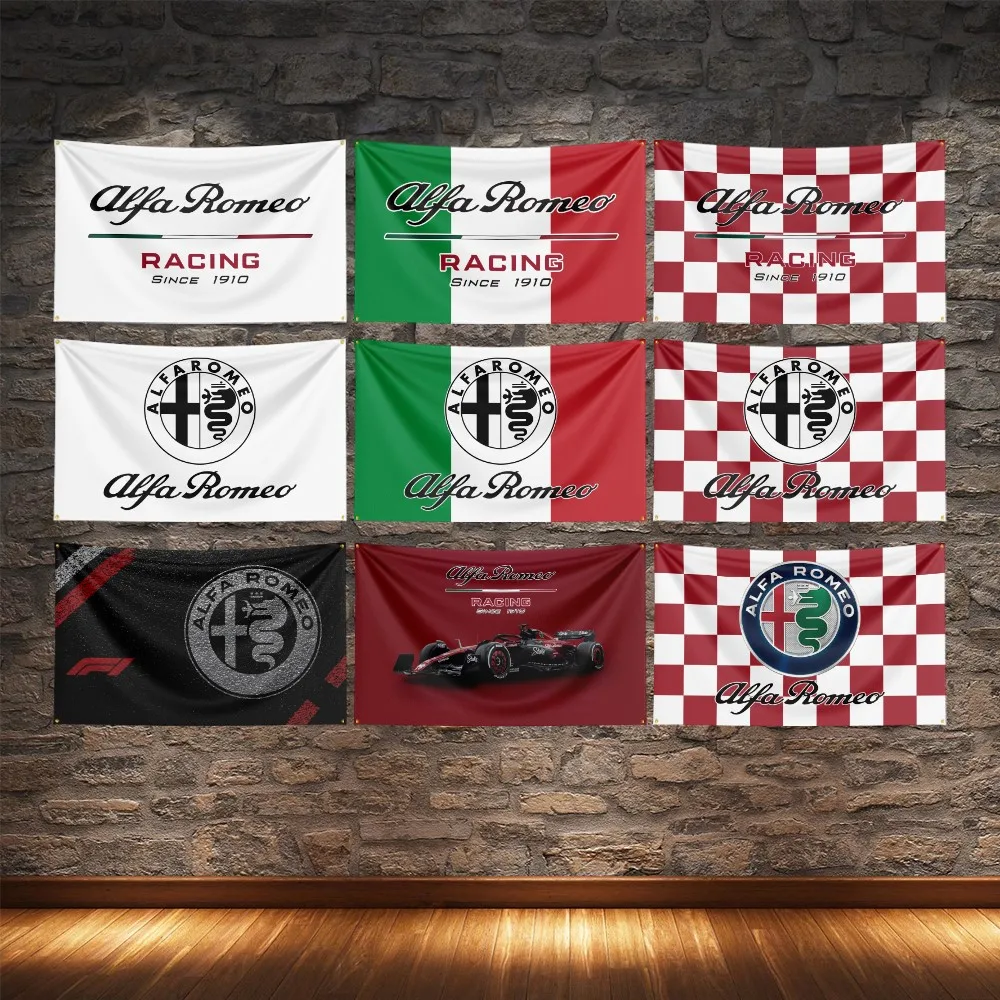 

Alfa Romeo Racing Flag Polyester Digital Printing Classic Cars Banner