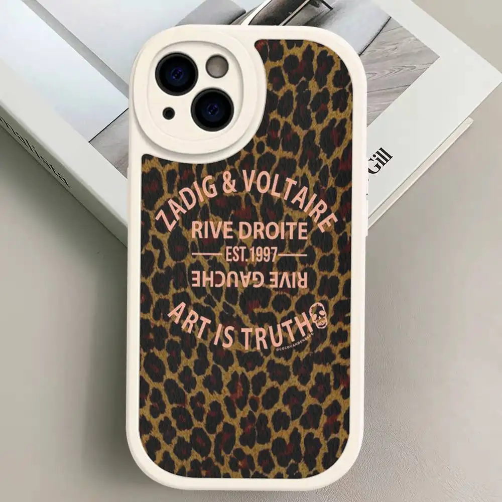 Модный чехол для телефона Z-Zadig And V-Voltaires для iPhone 16 15 14 13 Pro Max 11 12 Plus, кожаный силиконовый чехол (art.: 3920db4fd653b) - 3920db4fd653b