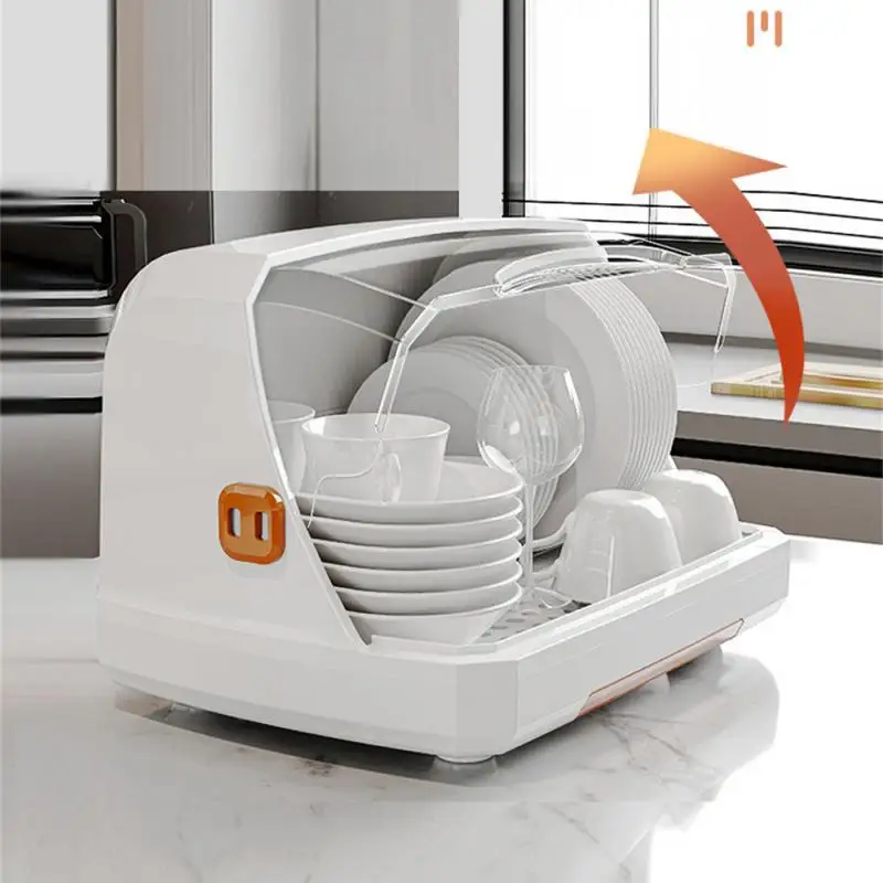 

Desktop Cup Storage Rack Dish Bowl Drying Rack Drainer Dustproof Cup Holder Tableware Storage Box With Lid Kitchen Accessories