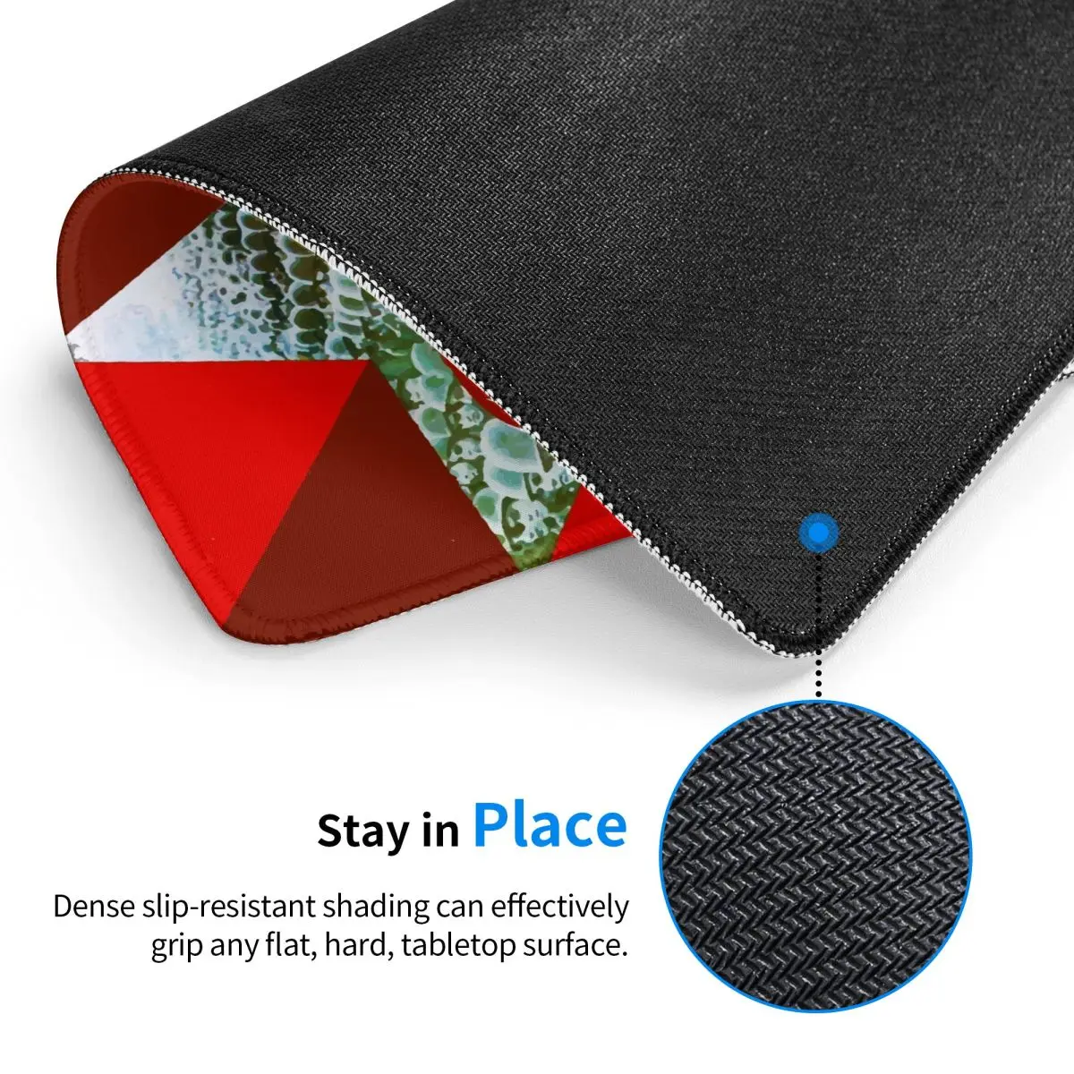 Водонепроницаемый коврик для мыши с простроченными краями защитой от скольжения