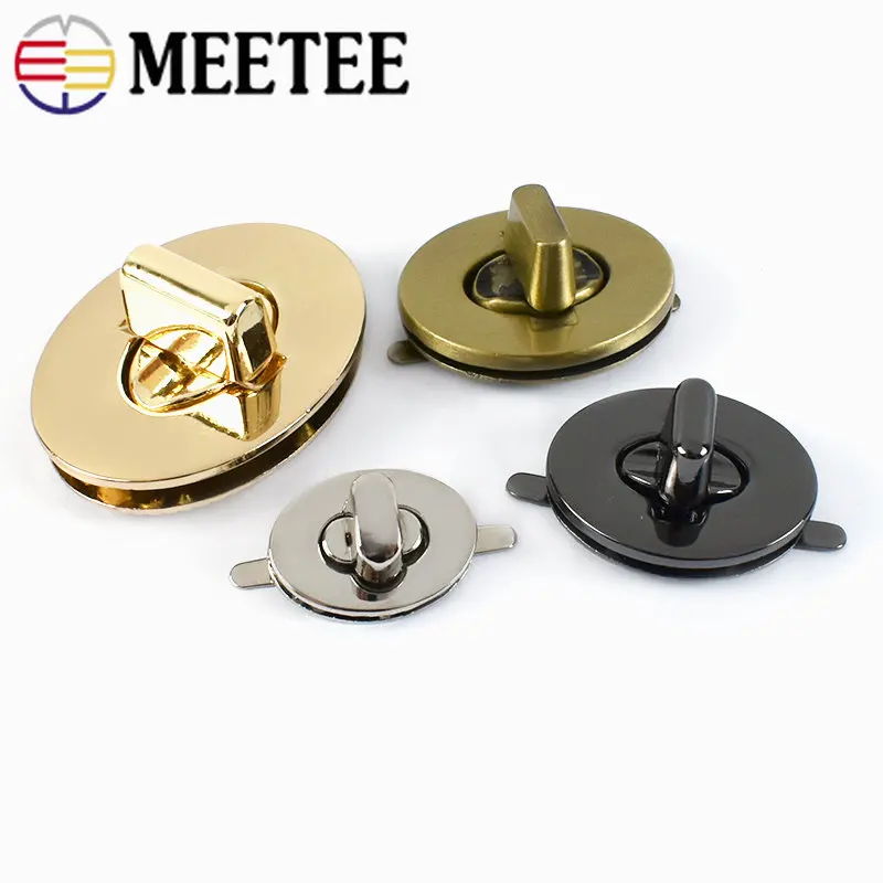 

2Pcs Meetee Metal Twist Locks For Bag Handbag Closure Lock Snap Purse Clasp Buckles Handmade Bags Accessories DIY Leather Craft