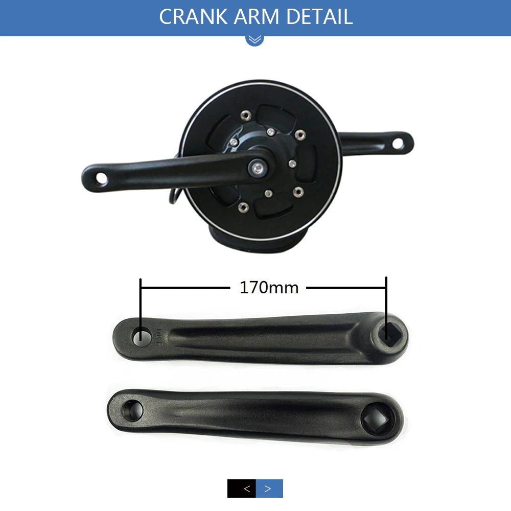 Electric Bicycle Tongsheng Left/Right Crank Arm Accessaries For Ebike TSDZ2 Mid Drive Motor Conversion kit
