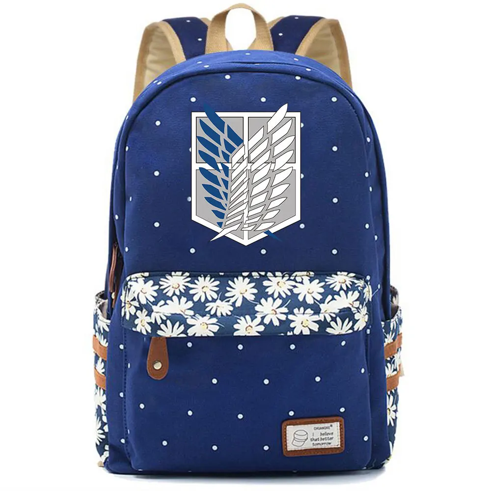 

Anime Attack on Titan Canvas Backpack Teenger Packsack Casual Schoolbag High Quality Knapsack Unisex Student Travel Laptop Bag
