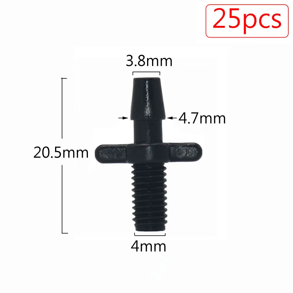 

25 шт. 1/4 ''1/8'' пластиковый соединитель для шланга, колючие тройники, крестообразный штекер, фитинг для садового орошения, система капельного орошения
