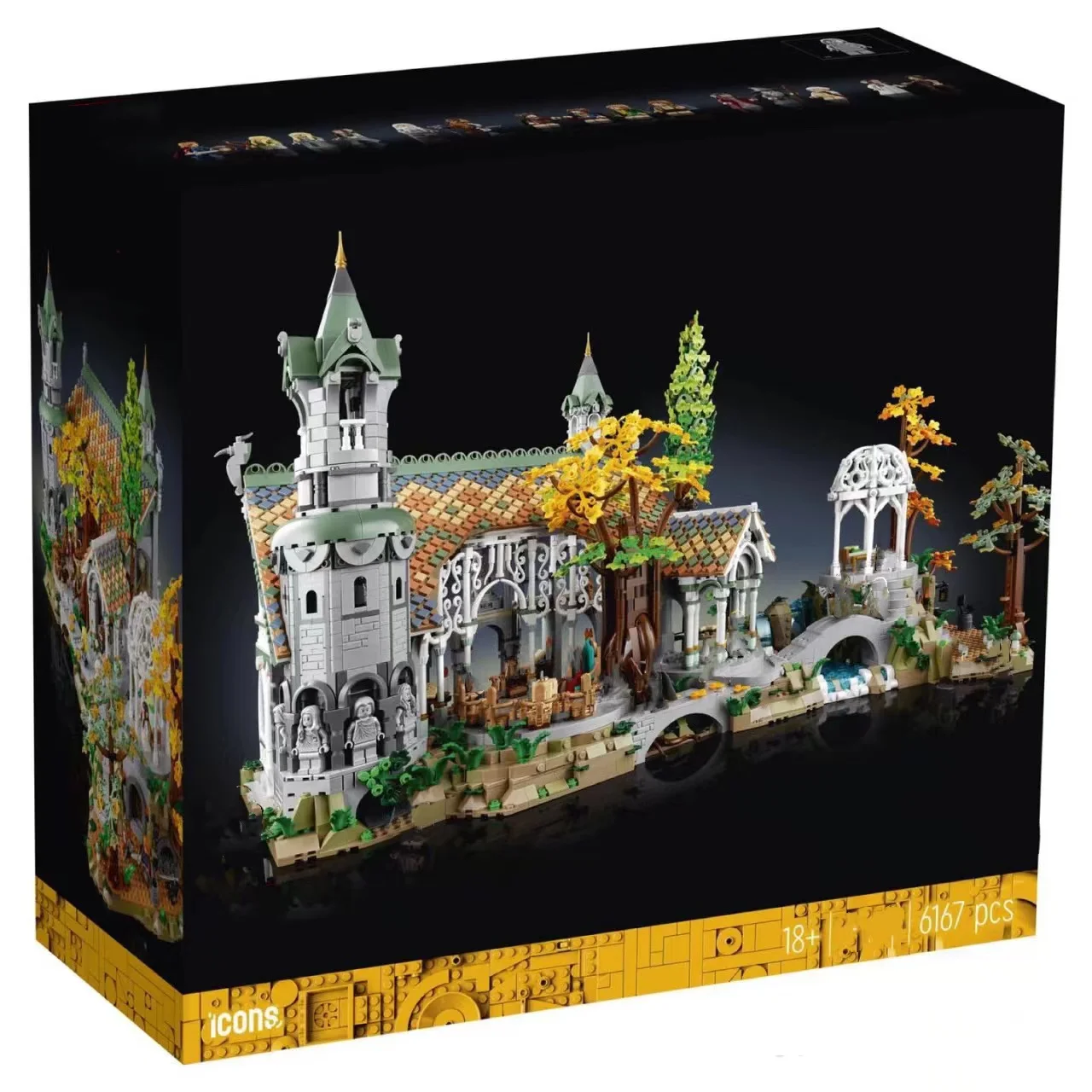 

2023 NEW 10316 6167pcs Movie Ideas Lorded Of Rings Rivendell Street View Building Blocks European Style Castle Bricks Toy kid