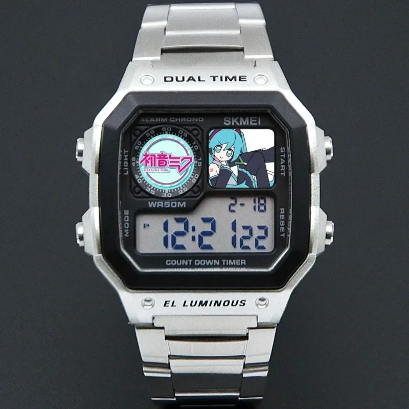 

Brand new Hatsune Miku two-dimensional watch anime quartz watch student waterproof MIKU electronic watch birthday Christmas gift