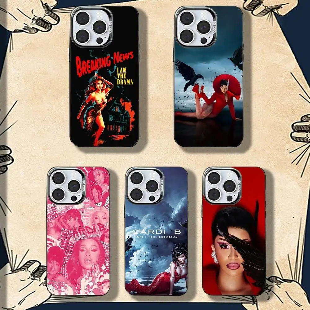 Фото Чехол для телефона C-Cardi B Am I The D-Drama для iPhone 16,15,14,13,12,11,8,7,Pro,Max,Plus,Mini,XS,SE Противоударный матовый чехол №1