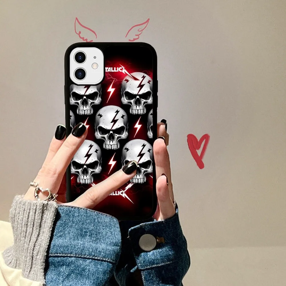 Чехол для телефона Music Rock M-Megadeth силиконовый ПК + ТПУ IPhone 11 12 13 14 15 16 Plus Pro Max чехол