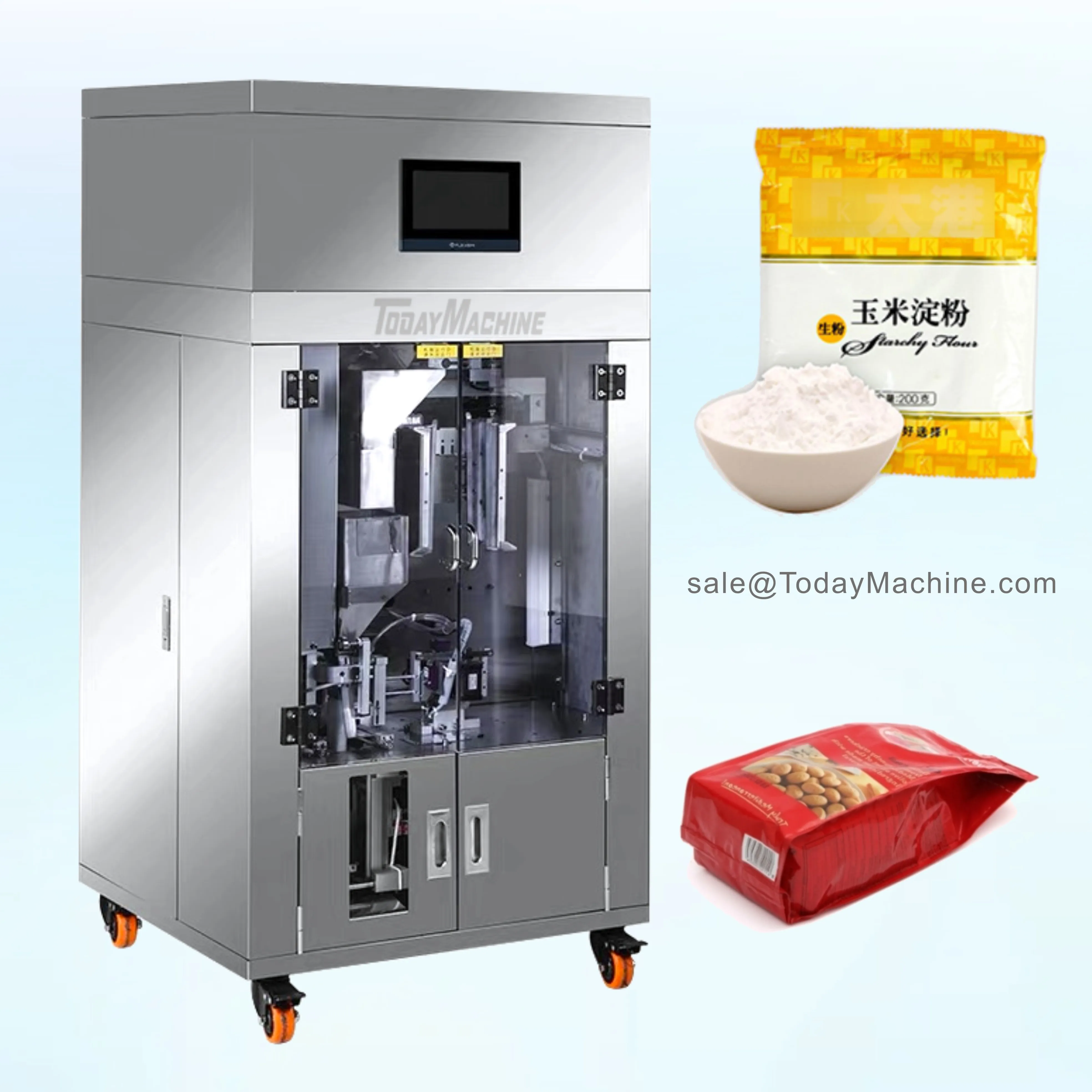 Автоматическая машина для запечатывания пакетов с жидкостью. Машина наполнения