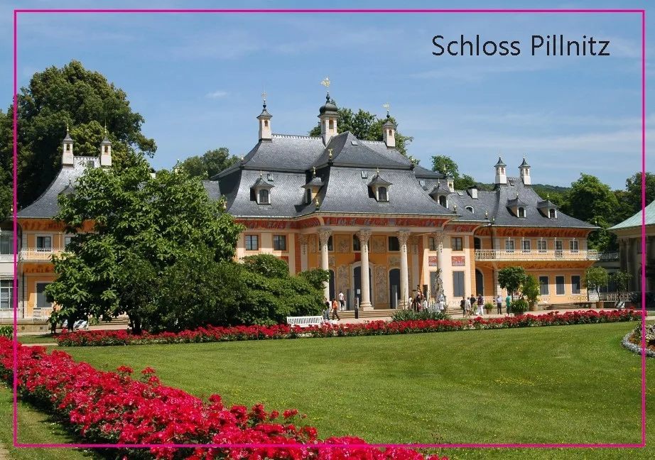 

SOUVEMAG Germany Dresden Schloss Pillntiz Tourist Rectangle Metal Fridge Magnet 5315 For Kitchen Fridge