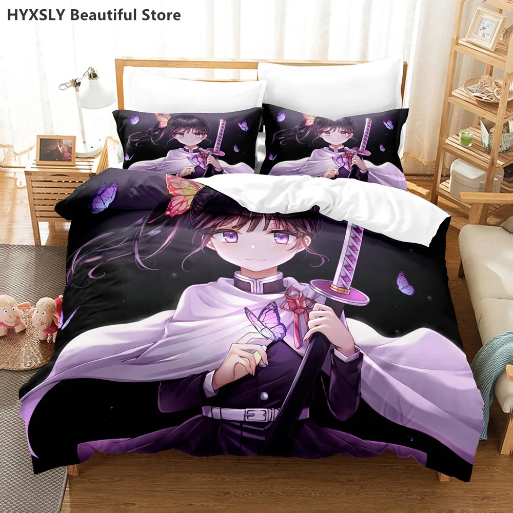 

Kochou Shinobu Demon Slayer Anime 3D Duvet Cover Bedding Set Comforter Linen Pillowcases Home Decor Single Double Twin Queen