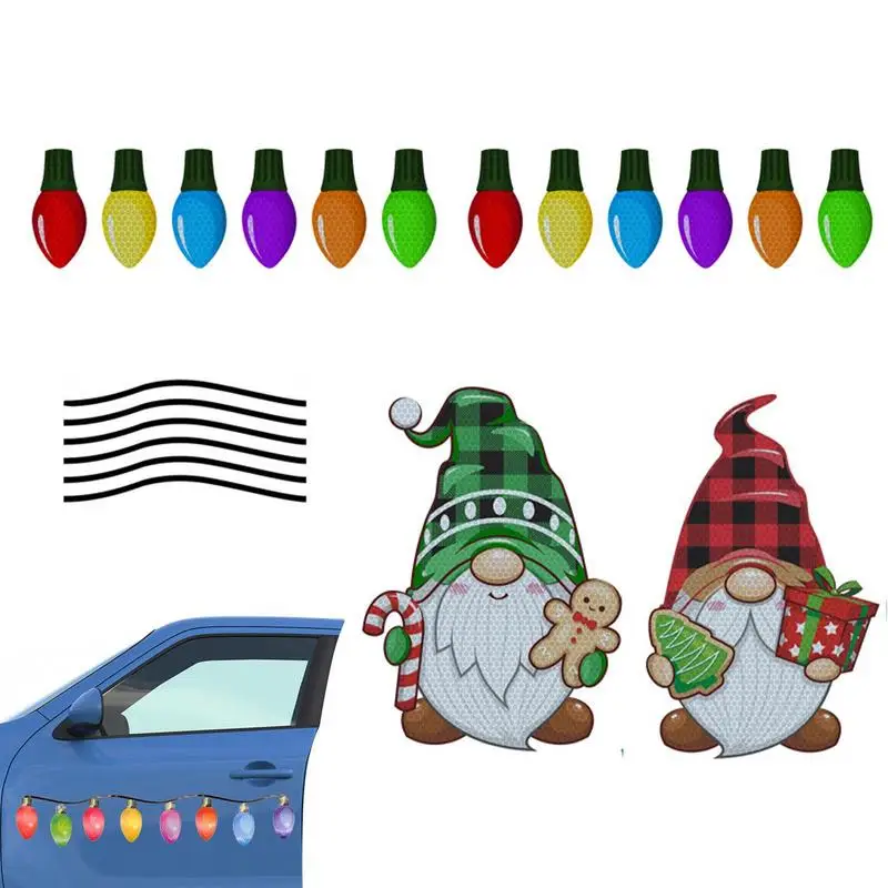 

Christmas Refrigerator Magnets Christmas Magnets With Reindeer Santa Cane Light Bulb Wires Design 22 Pcs Magnet Decals For