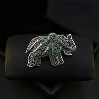 retro elephant brooch exquisite high end animal corsage pin for men and women suit elegant accessories rhinestone jewelry pins