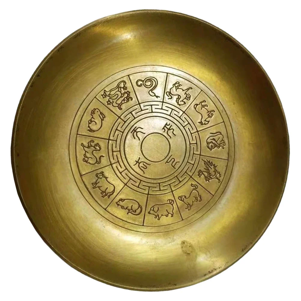 

Copper Pen Wash Tool Tray Ink Brush Washers Water Dish Plate Adornment Containerls Washing Zodiac Craft Inkwell