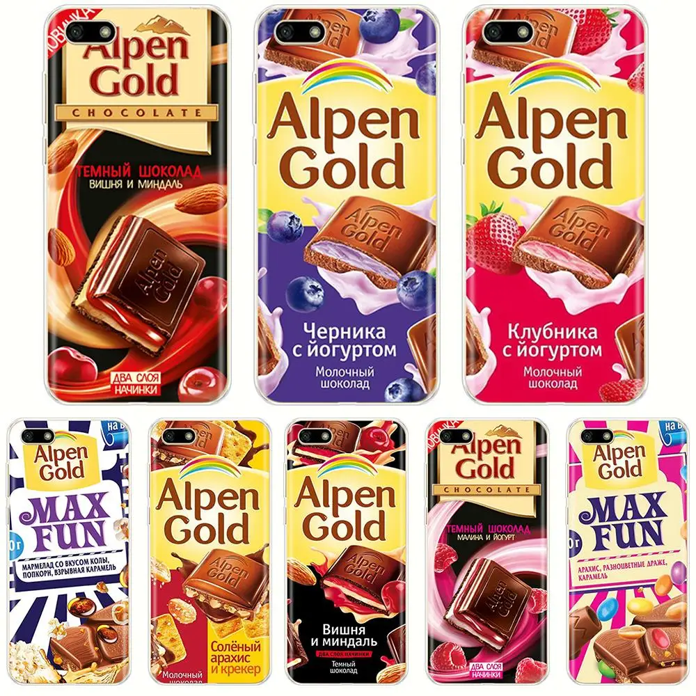 

Silicone phone Case For Huawei Y5 2018 PRIME 5.45" inch Soft Tpu Chocolate Russian Huawei Y5 2018 Back Cover 360 full protective