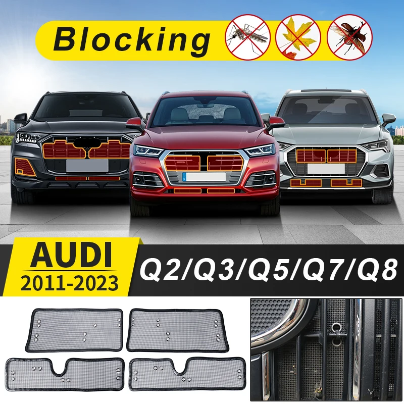 

For Audi Q2 Q3 Q5 Q7 Q8 2011-2022 2021 2020 External Tuning Modified Accessories , Grille to Prevent Bugs Mosquitoes and Sand