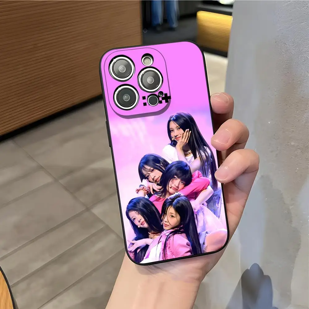 Чехол для телефона KPOP I-ILLIT для iPhone 17 Air 16 E Pro Max 15 14 13 Mini 12 Pro 11 XS Max 7 8 Plus, черный, мягкий. (art.: 3920dcf3cd376) - 3920dcf3cd376