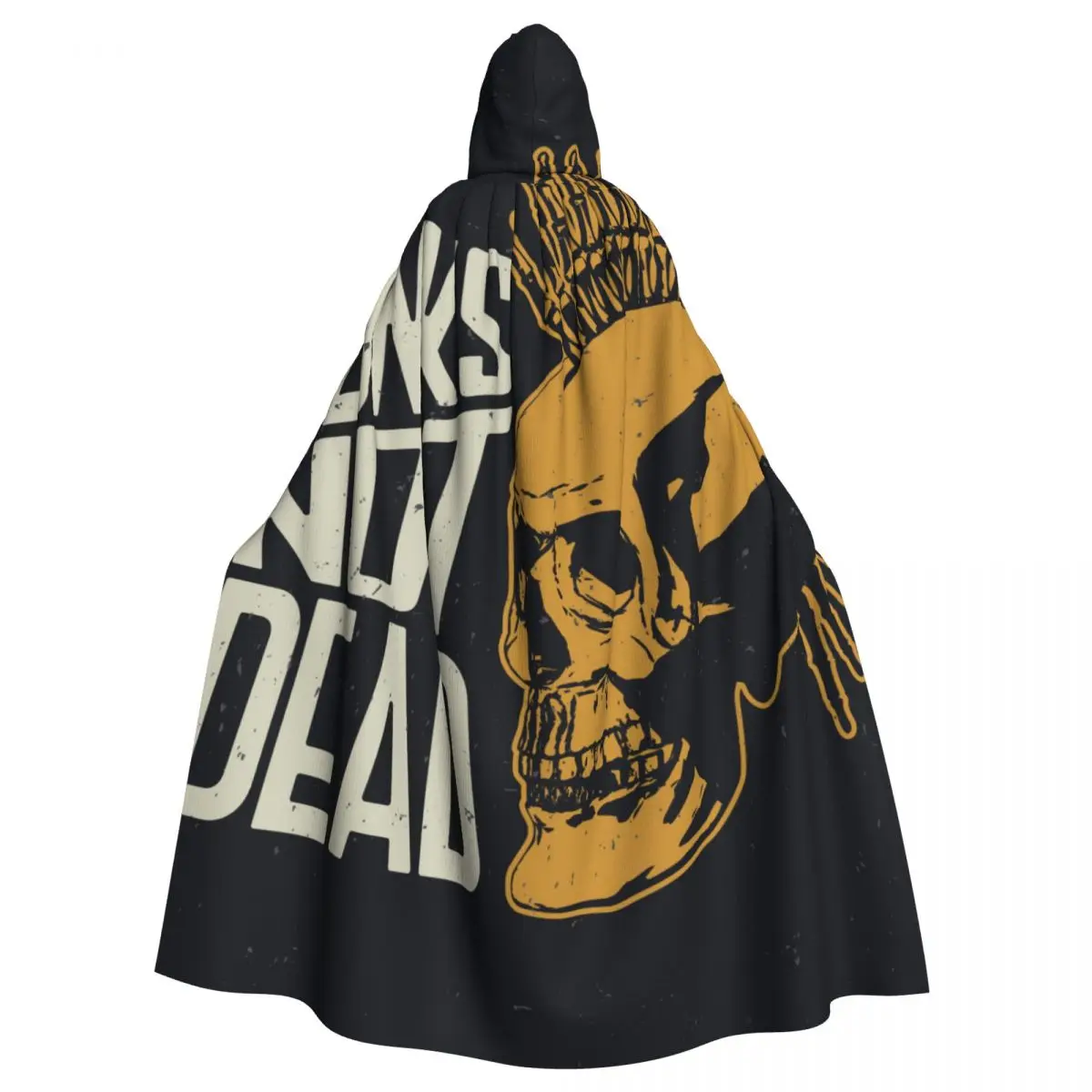 

Unisex Adult Dead Punk Skull Cloak with Hood Long Witch Costume Cosplay