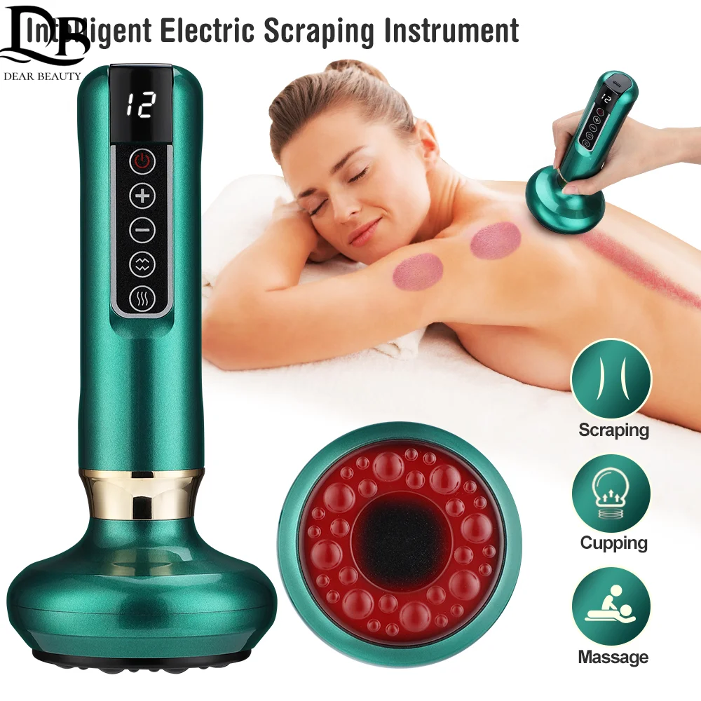 

Electric Massager GuaSha Anti Cellulite Vacuum Suction Cup Beauty Health Scraping Infrared Heat Slimming Massage Health Care