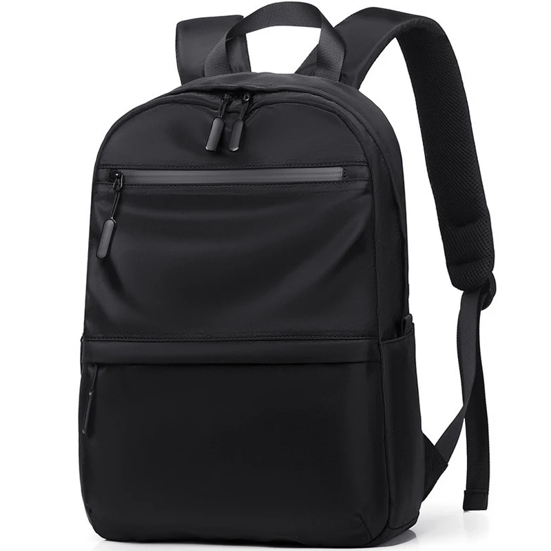 Backpack men's large-capacity commuting all-match 14-inch laptop bag simple junior high school student schoolbag female