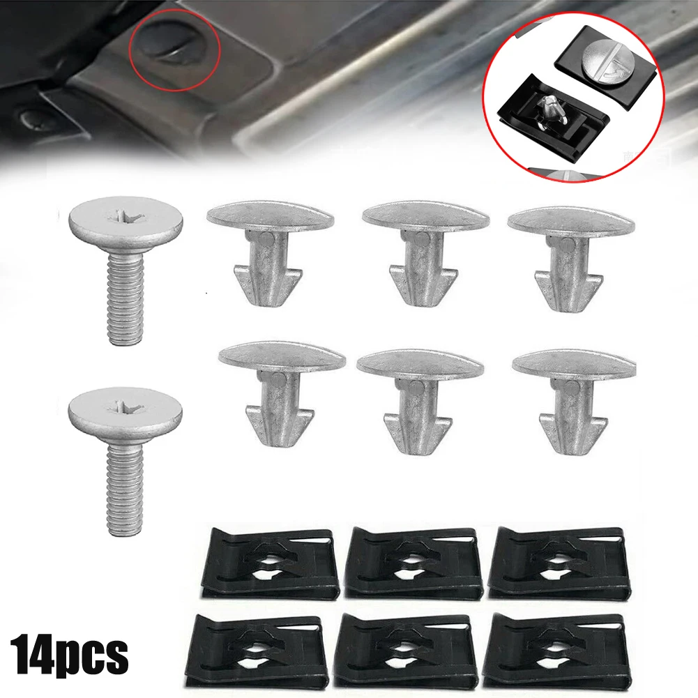 

Screw Engine Lower Cover Screw Auto Parts 14 Pcs Access Accessories Bolt Clip Metal Engine Lower Cover Portable