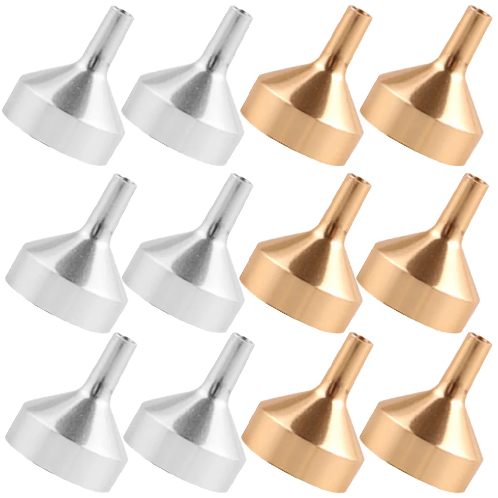 

12Pcs Metal Reusable Household Tiny Funnel Funnels For Filling Bottles Funnel Metal Funnel for