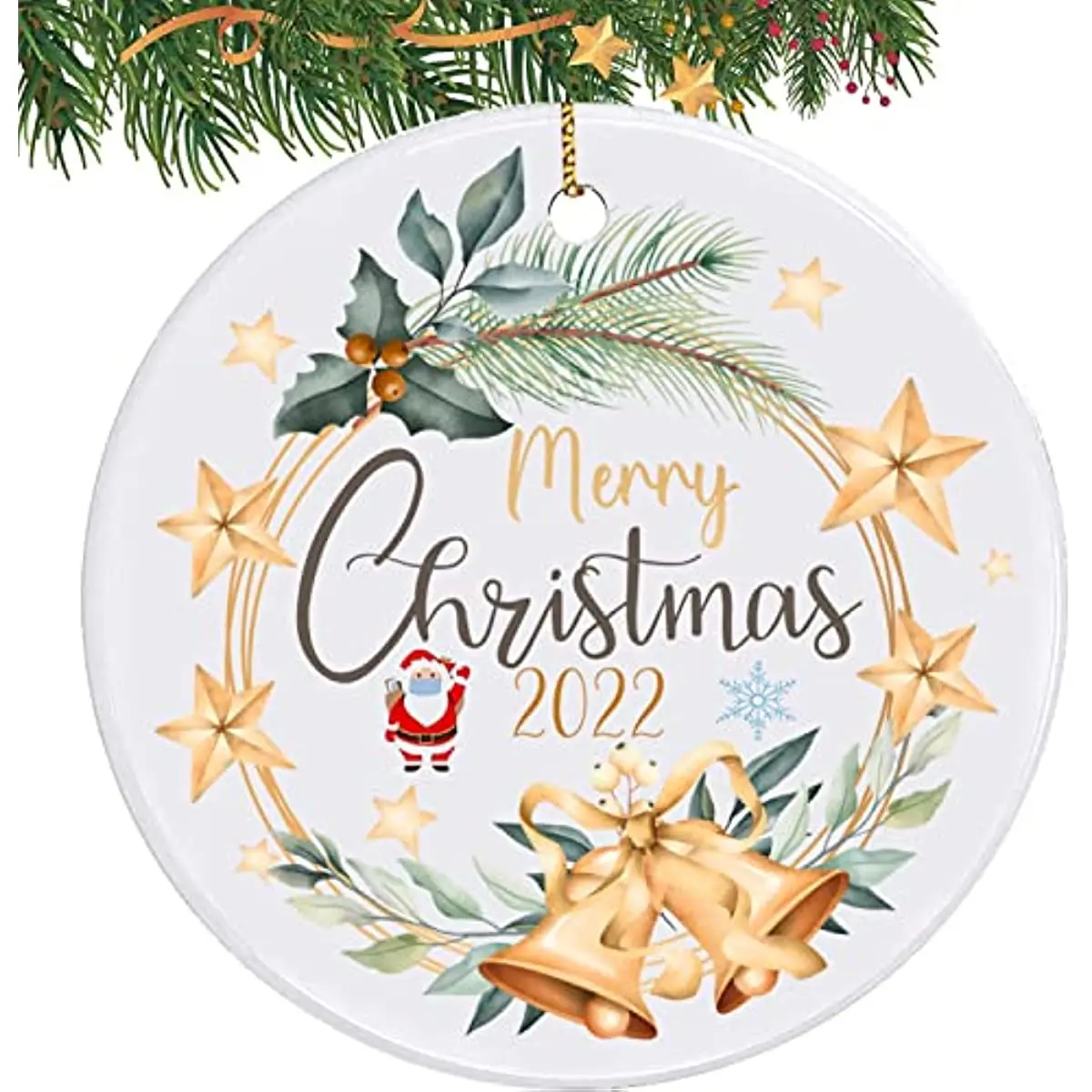 

Funny Commemorative Ornaments & Gift, Christmas Tree Decorations, Merry Xmas for Family & Friends, 1 Pack